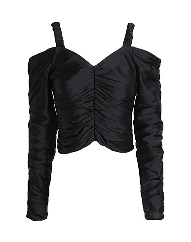 TOPSHOP Crop top Black 100% Polyester