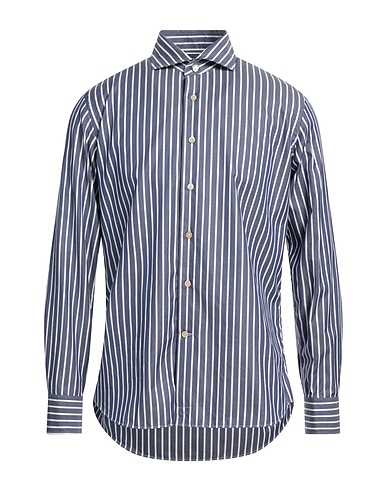 ALESSANDRO GHERARDI Striped shirt Navy blue 100% Cotton