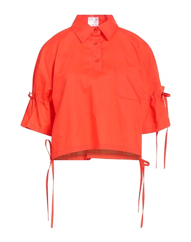 ANONYME DESIGNERS Solid color shirts & blouses Orange 100% Cotton