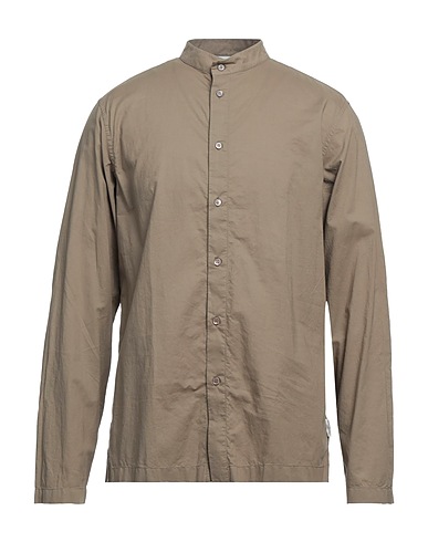 PAOLO PECORA Camicia tinta unita Khaki 100% Cotone
