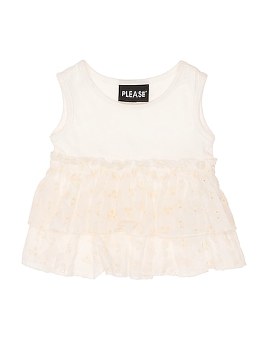 PLEASE Top Bianco 100% Cotone