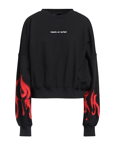 VISION OF SUPER Sweatshirt Black 100% Cotton