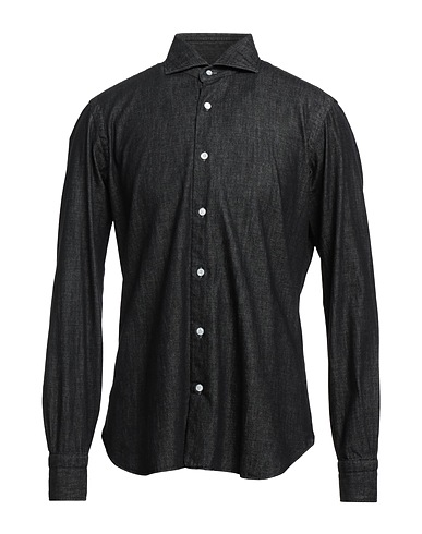 BARBA Napoli Denim shirt Black 100% Cotton