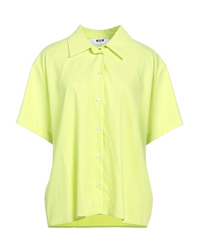 MSGM 無地シャツ＆ブラウス ライムグリーン テンセル 77% / ポリエステル 23%