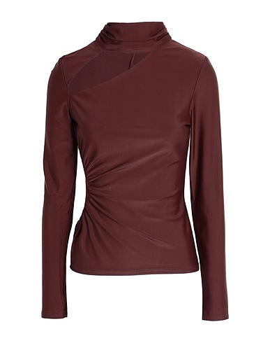 TOPSHOP T-shirt Chocolate brown 82% Polyester, 18% Elastane