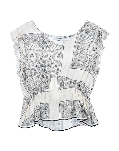 PLEASE Top Ivory 98% Viscose, 2% Metallic fiber