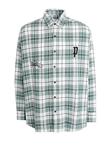 TOPMAN Checked shirt Green 100% Cotton