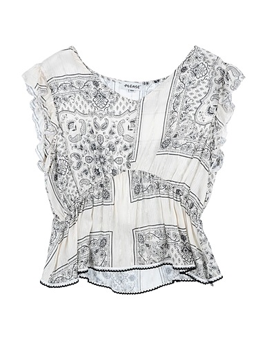 PLEASE Top Ivory 98% Viscose, 2% Metallic fiber