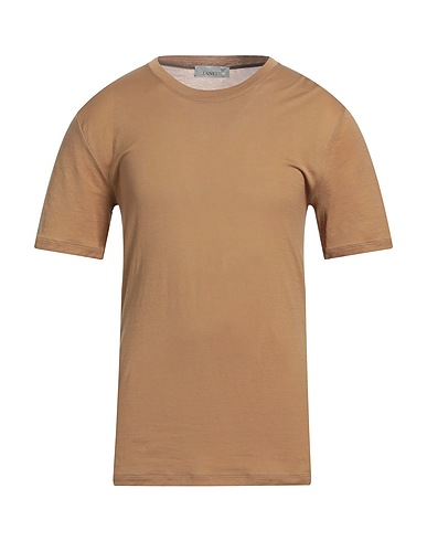 LANEUS Basic T-Shirt Camel 100% Cotton