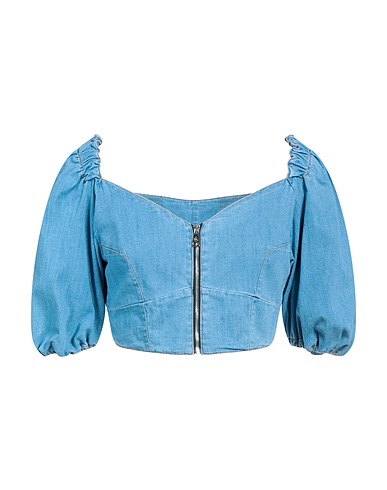 GAëLLE Paris Top Blue 98% Cotton, 2% Elastane