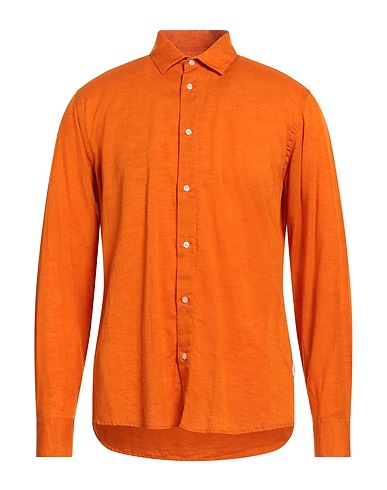 LIU •JO MAN Camicia tinta unita Arancione 57% Lyocell, 22% Lino, 21% Cotone