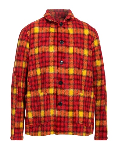 ALTEA Checked shirt Red 100% Virgin Wool