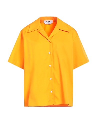 MSGM Solid color shirts & blouses Apricot 100% Cotton