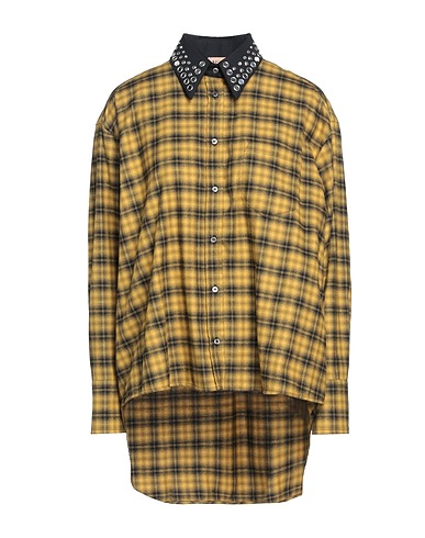 N°21 Checked shirt Yellow 100% Cotton, PVC - Polyvinyl chloride, Metal, Glass