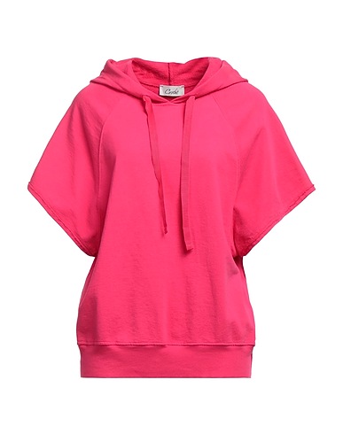 CROCHÈ Hooded track jacket  Fuchsia 100% Cotton