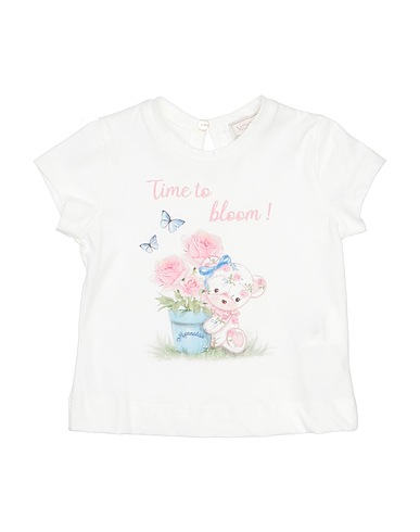 MONNALISA T-shirt Ivory 100% Cotton