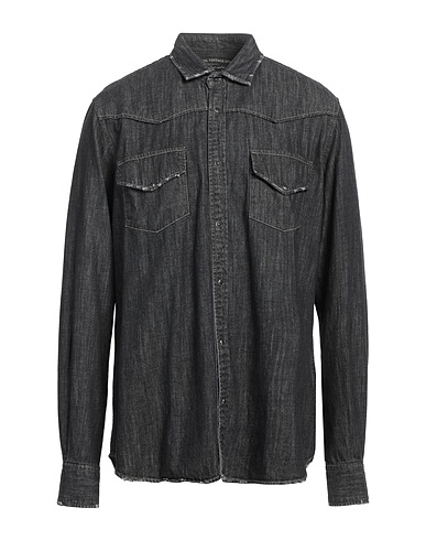 ORIGINAL VINTAGE STYLE Denim shirt Black 100% Cotton