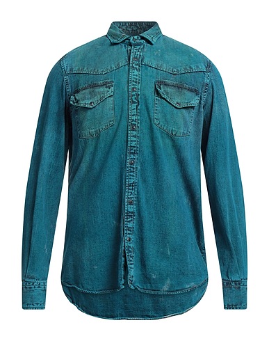 ORIGINAL VINTAGE STYLE Denim shirt Deep teal 100% Cotton