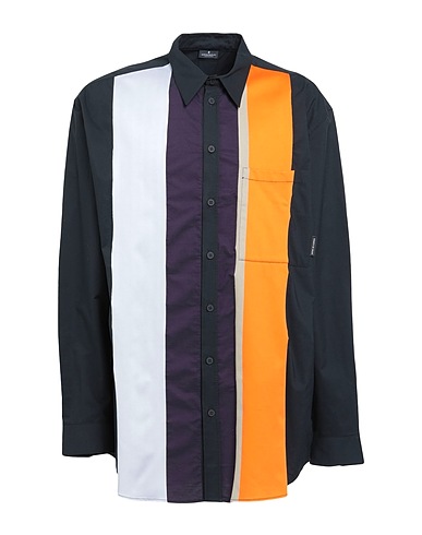 MARCELO BURLON Striped shirt Orange 100% Cotton, Polyester