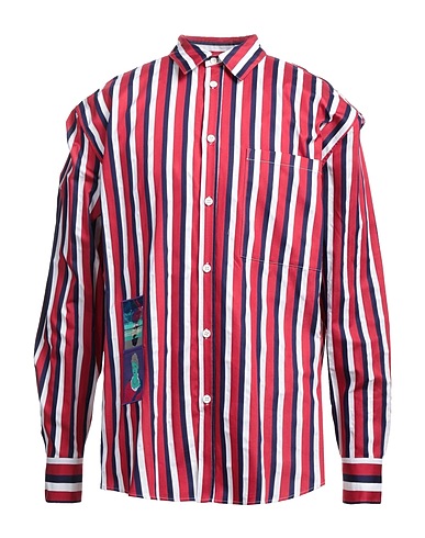 MARCELO BURLON Striped shirt Red 100% Cotton