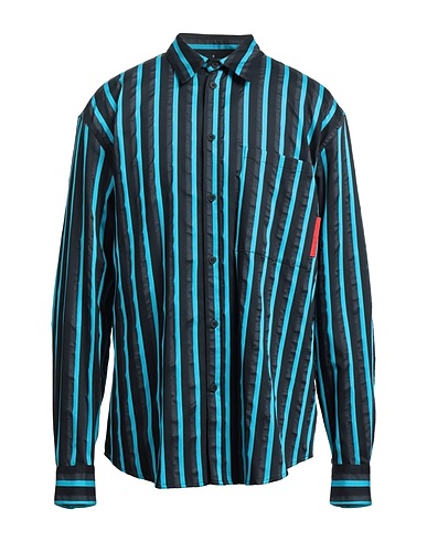 MARCELO BURLON Striped shirt Turquoise 100% Cotton