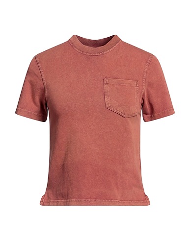 ASPESI ベーシックTシャツ 赤茶色 コットン 100%