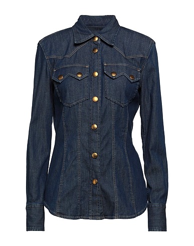 SEAFARER Denim shirt Blue 98% Cotton, 2% Elastane