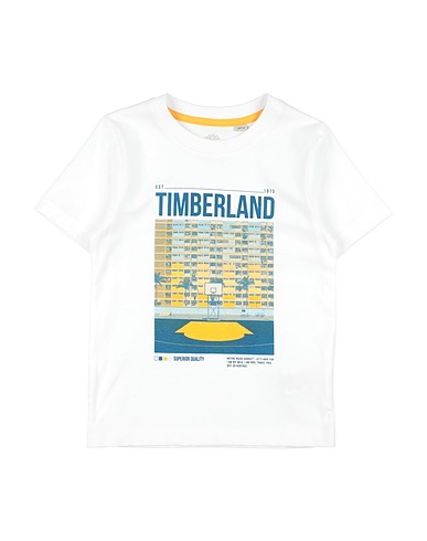 TIMBERLAND T-shirt White 100% Cotton, Elastane