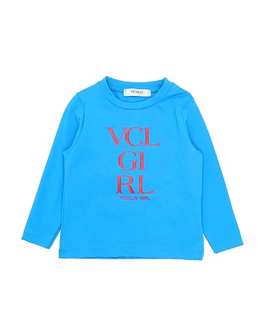 VICOLO T-shirt Azzurro 93% Cotone, 7% Elastan