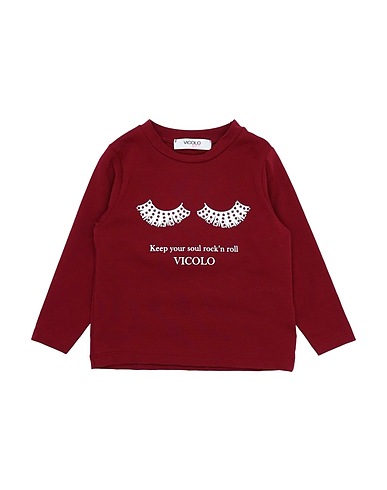 VICOLO T-shirt Bordeaux 93% Cotone, 7% Elastan