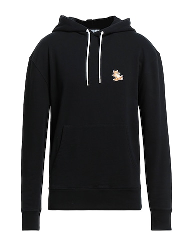 MAISON KITSUNÉ Hooded track jacket  Black 100% Cotton