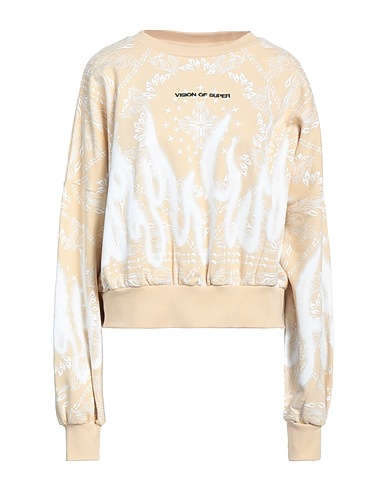 VISION OF SUPER Sweatshirt Beige 100% Baumwolle