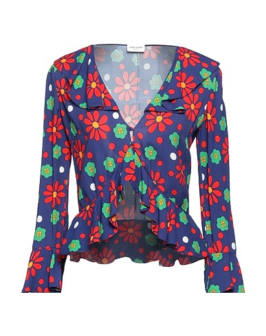 SAINT LAURENT Top Blue 100% Viscose