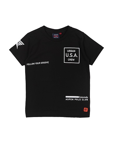 ASPEN POLO CLUB T-shirt Nero 95% Cotone, 5% Elastan