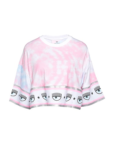CHIARA FERRAGNI Crop top Rosa 100% Cotone, Elastan