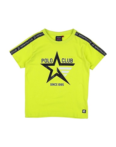 ASPEN POLO CLUB T-shirt Verde lime 95% Cotone, 5% Elastan