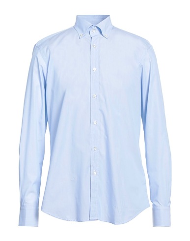 P. LANGELLA Striped shirt Sky blue 100% Cotton