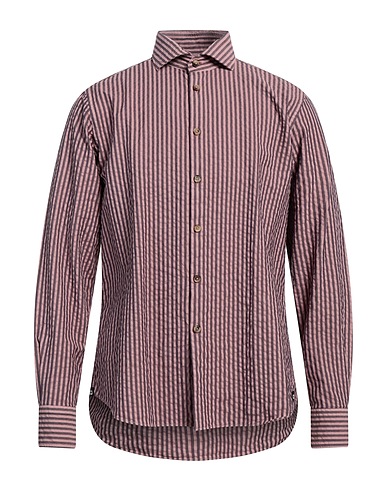 LARDINI Gestreiftes Hemd Antikrosa 82% Baumwolle, 18% Polyester