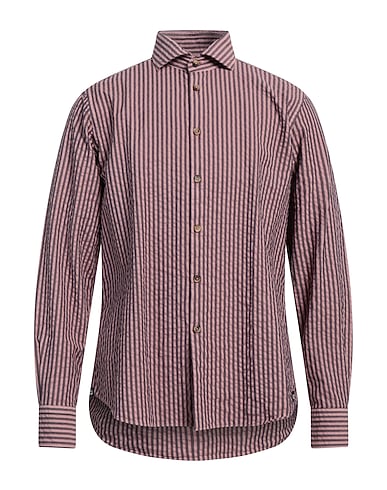 LARDINI Striped shirt 82% Cotton, 18% Polyester
