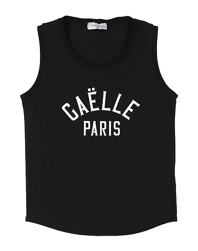GAëLLE Paris Tank top Black 93% Cotton, 7% Elastane