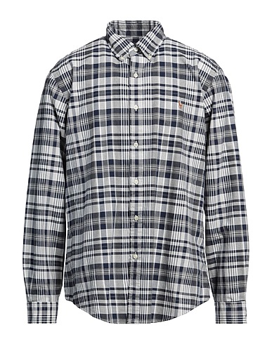 POLO RALPH LAUREN Kariertes Hemd Nachtblau 100% Baumwolle
