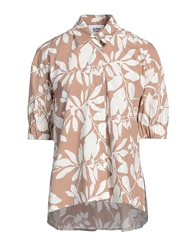 ALPHA STUDIO Camicie e bluse a fiori Tortora 100% Cotone