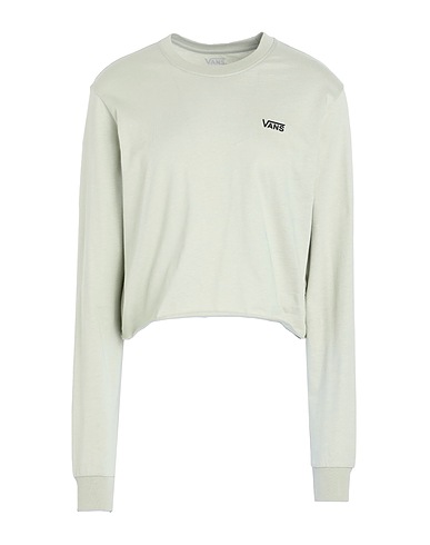 VANS Sweatshirt WM JUNIOR V LS CROP
 Sage green 100% Cotton