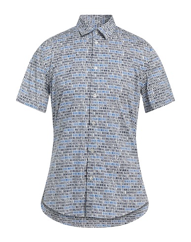 BIKKEMBERGS Camicia fantasia Bianco 97% Cotone, 3% Elastan