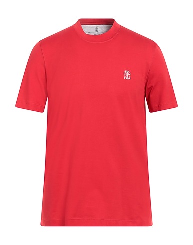 BRUNELLO CUCINELLI Basic T-Shirt Red 100% Cotton