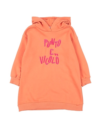 VICOLO Hooded track jacket  Orange 65% Cotton, 35% Polyester