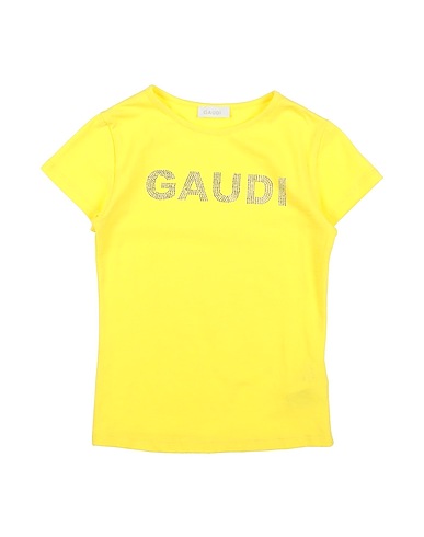 GAUDÌ T-shirt Yellow 95% Cotton, 5% Elastane