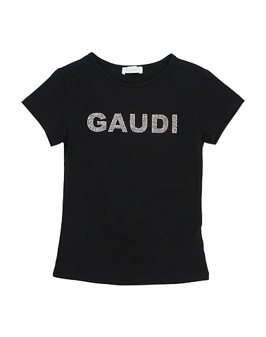 GAUDÌ T-shirt Black 95% Cotton, 5% Elastane