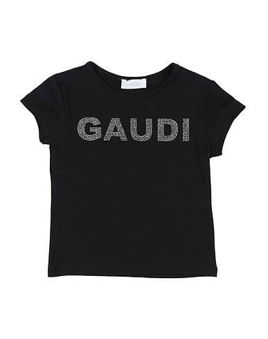 GAUDÌ T-shirt Black 95% Cotton, 5% Elastane