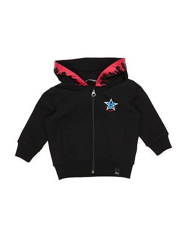 DANIELE ALESSANDRINI Sweatshirt Schwarz 95% Baumwolle, 5% Elastan